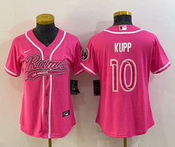 Women's Nike Los Angeles Rams #10 Cooper Kupp Pink Joint Authentic Stitched baseball jersey
