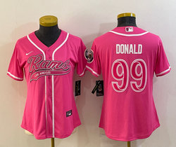Women's Nike Los Angeles Rams #99 Aaron Donald Pink Joint Authentic Stitched baseball jersey