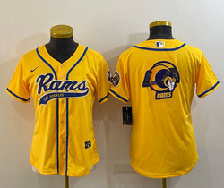 Women's Nike Los Angeles Rams Gold Joint  Authentic Stitched baseball jersey