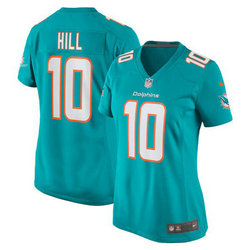 Women's Nike Miami Dolphins #10 Tyreek Hill Green Vapor Untouchable Authentic Stitched NFL Jersey