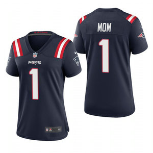 Women's Nike New England Patriots #1 Dad Blue 2021 Mother's Day Authentic Stitched NFL Jersey