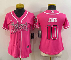 Women's Nike New England Patriots #10 Mac Jones Pink Joint Authentic Stitched baseball jersey