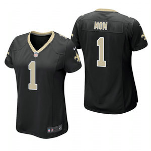 Women's Nike New Orleans Saints #1 Dad Black 2021 Mother's Day Authentic Stitched NFL Jersey