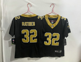 Women's Nike New Orleans Saints #32 Tyrann Mathieu Black Vapor Untouchable Authentic stitched NFL jersey