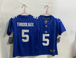 Women's Nike New York Giants #5 Kayvon Thibodeaux Blue Vapor Untouchable Authentic Stitched NFL Jersey