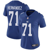 Women's Nike New York Giants #71 Will Hernandez Blue Vapor Untouchable Authentic stitched NFL jersey