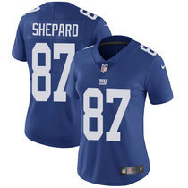 Women's Nike New York Giants #87 Sterling Shepard Blue Vapor Untouchable Authentic Stitched NFL Jersey