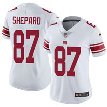 Women's Nike New York Giants #87 Sterling Shepard White Vapor Untouchable Authentic Stitched NFL Jersey