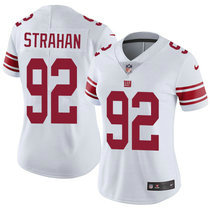 Women's Nike New York Giants #92 Michael Strahan White Vapor Untouchable Authentic Stitched NFL Jersey