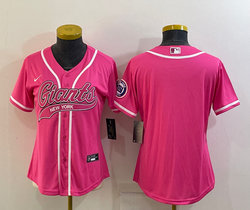 Women's Nike New York Giants Pink Joint Authentic Stitched baseball jersey
