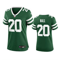 Women's Nike New York Jets #20 Breece Hall Green 2024 Authentic Stitched NFL Jersey