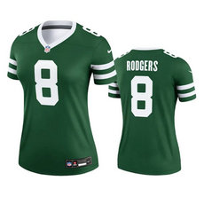 Women's Nike New York Jets #8 Aaron Rodgers Green 2024 Authentic Stitched NFL Jersey