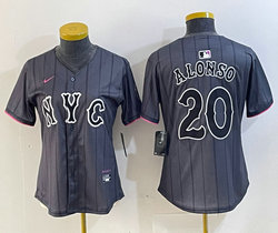 Women's Nike New York Mets #20 Pete Alonso 2024 City Game Authentic Stitched MLB Jersey