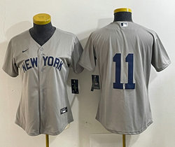 Women's Nike New York Yankees #11 Anthony Volpe no name 2021 Field of Dreams Authentic Stitched MLB Jersey
