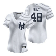 Women's Nike New York Yankees #48 Anthony Rizzo White Game Authentic Stitched MLB Jersey