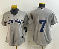 Women's Nike New York Yankees #7 Mickey Mantle no name 2021 Field of Dreams Authentic Stitched MLB Jersey