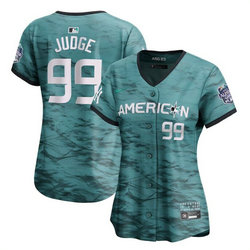 Women's Nike New York Yankees #99 Aaron Judge Teal 2023 All-Star Stitched Baseball Jersey