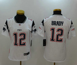Women's Nike Nike New England Patriots #12 Tom Brady White Vapor Untouchable Stitched NFL Jersey