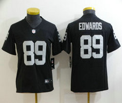 Women's Nike Oakland Raiders #89 Bryan Edwards black Vapor Untouchable Authentic Stitched NFL Jersey
