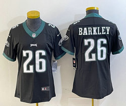 Women's Nike Philadelphia Eagles #26 Saquon Barkley Black Vapor Untouchable Stitched NFL Jersey