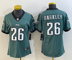 Women's Nike Philadelphia Eagles #26 Saquon Barkley Green Vapor Untouchable Stitched NFL Jersey