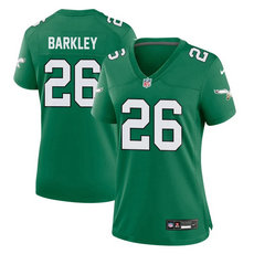 Women's Nike Philadelphia Eagles #26 Saquon Barkley Green throwback Vapor Untouchable Stitched NFL Jersey.webp