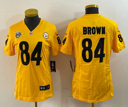 Women's Nike Pittsburgh Steelers #84 Antonio Brown Gold Inverted Legend Authentic Stitched NFL jersey