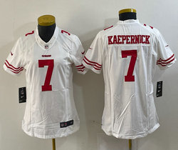 Women's Nike San Francisco 49ers #7 Colin Kaepernick White Vapor Untouchable Authentic Stitched NFL Jersey