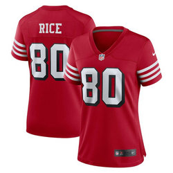 Women's Nike San Francisco 49ers #80 Jerry Rice Red new Vapor Untouchable Stitched NFL Jersey