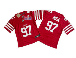 Women's Nike San Francisco 49ers #97 Nick Bosa Red 2023 F.U.S.E 2024 Super Bowl (LVIII ) patch Jersey