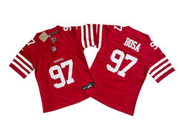 Women's Nike San Francisco 49ers #97 Nick Bosa Red 2023 F.U.S.E Authentic Stitched NFL Jersey