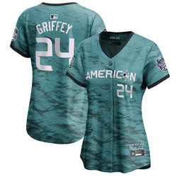 Women's Nike Seattle Mariners #24 Ken Griffey Jr Teal 2023 All-Star Stitched Baseball Jersey