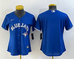 Women's Nike Toronto Blue Jays Blank Blue Authentic Stitched MLB Jersey