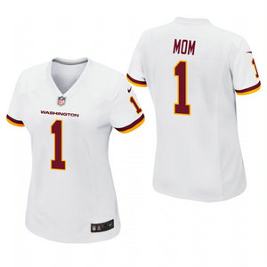 Women's Nike Washington Redskins #1 Dad White 2021 Mother's Day Authentic Stitched NFL Jersey