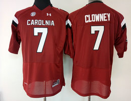 Women's South Carolina Fighting Gamecocks #7 Javedeon Clowney Red Authentic Stitched College Football Jersey