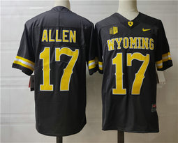Wyoming Cowboys #17 Josh Allen Orange Brown Authentic Stitched NCAA Jersey