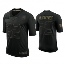 Youth  Nike Carolina Panthers #22 Christian McCaffrey 2020 black Salute to Service Authentic Stitched NFL Jersey