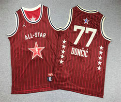Youth 2024 All-Star #77 Luka Don?i? Crimson Stitched Basketball Jersey