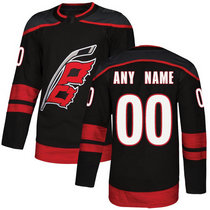 Youth Adidas Carolina Hurricanes Customized Black Home Authentic Stitched NHL Jersey