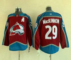 Youth Adidas Colorado Avalanche #29 Nathan MacKinnon Red A patch Authentic Stitched NHL Jersey