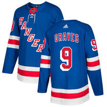 Youth Adidas New York Rangers #9 Adam Graves Royal Blue Home Authentic Stitched NHL jersey