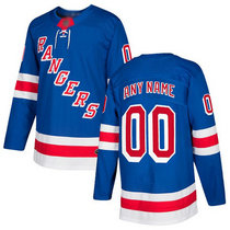 Youth Adidas New York Rangers Customized Royal Blue Home Authentic Stitched NHL Jersey