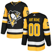 Youth Adidas Pittsburgh Penguins Customized Black Home Authentic Stitched NHL Jersey