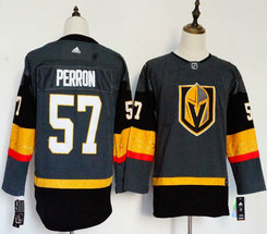 Youth Adidas Vegas Golden Knights #57 David Perron Gray Authentic Stitched NHL jersey
