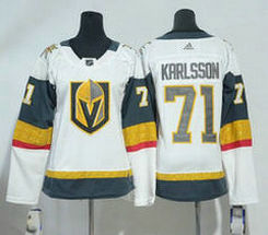 Youth Adidas Vegas Golden Knights #71 William Karlsson White Authentic Stitched NHL jersey