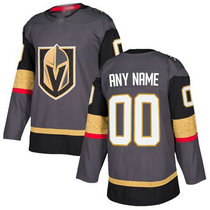 Youth Adidas Vegas Golden Knights Customized Gray Home Authentic Stitched NHL Jersey