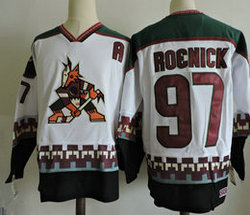 Youth Arizona Coyotes #97 Jeremy Roenick White Throwback Authentic Stitched NHL Jersey