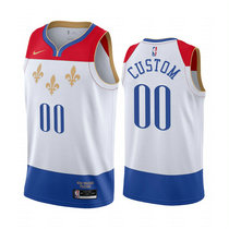 Youth Customized Nike New Orleans Pelicans White 2020-21 City Authentic Stitched NBA jersey
