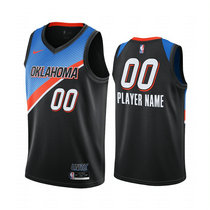 Youth Customized Nike Oklahoma City Thunder Black 2020-21 City Authentic Stitched NBA jersey