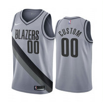 Youth Customized Nike Portland Trail Blazers Gray 2020-21 City Authentic Stitched NBA jersey